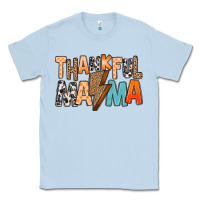 Dusty Blue Thankful Mama Classic Tee - MaliasSmallBusiness