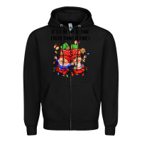 Black its fine were fine everything is fine Zipper Hoodie - CowGirlArtShop
