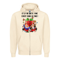 Its Fine Were Fine Everything Is Fine Zipper Hoodie | Teevron