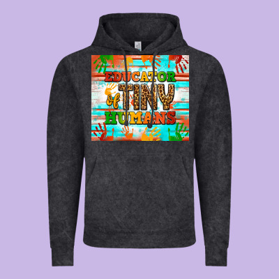 Educator Of Tiny Humans Vintage Hoodie Designed By Nancycooperartshop