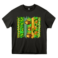 St Patricks Gnomes And Cloves With Leopard  Brushstrokes Heavy Core Tee | Teevron