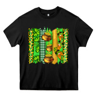 Black st patricks gnomes and cloves with leopard  brushstrokes Heavy Core Tee - Artiststas