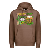 Chestnut Safety first drink with a Nurse St. Patrick's Day Premium Hoodie - CowGirlArtShop