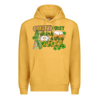 Mustard Safety first drink with a Nurse St. Patrick's Day Premium Hoodie - CowGirlArtShop