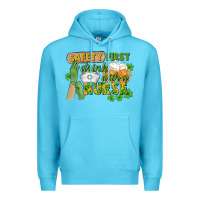 Ocean Blue Safety first drink with a Nurse St. Patrick's Day Premium Hoodie - CowGirlArtShop