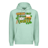 Seafoam Safety first drink with a Nurse St. Patrick's Day Premium Hoodie - CowGirlArtShop