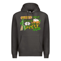 Smoke Safety first drink with a Nurse St. Patrick's Day Premium Hoodie - CowGirlArtShop
