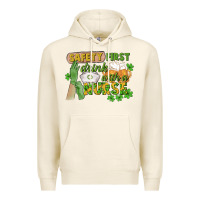 Tofu Safety first drink with a Nurse St. Patrick's Day Premium Hoodie - CowGirlArtShop
