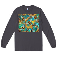 Smoke honeycomb and bees with leopard Long Sleeve Tee - Artiststas