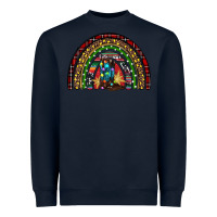 Navy Christmas cowboy boots rainbow Heavyweight Sweatshirt - RanaPortraitStore