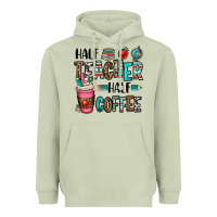 Matcha half teacher half coffee Heavyweight Hoodie - OliviaCreatesArt