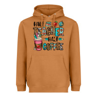 Meerkat half teacher half coffee Heavyweight Hoodie - OliviaCreatesArt
