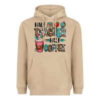Mushroom half teacher half coffee Heavyweight Hoodie - OliviaCreatesArt