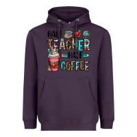 Plum half teacher half coffee Heavyweight Hoodie - OliviaCreatesArt