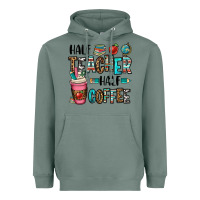 Sage half teacher half coffee Heavyweight Hoodie - OliviaCreatesArt
