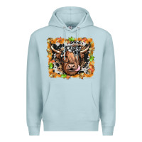 Blue Mist highland cow Premium Hoodie - JahusDesignShop