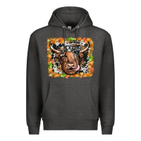 Charcoal Heather highland cow Premium Hoodie - JahusDesignShop