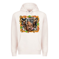 Pale Pink highland cow Premium Hoodie - JahusDesignShop
