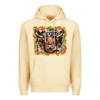 Pina Colada highland cow Premium Hoodie - JahusDesignShop