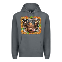 Rock highland cow Premium Hoodie - JahusDesignShop