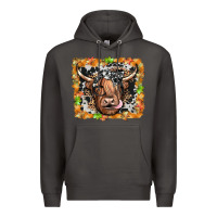 Smoke highland cow Premium Hoodie - JahusDesignShop