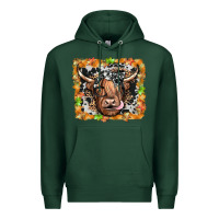 Sports Green highland cow Premium Hoodie - JahusDesignShop