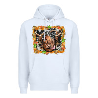 White highland cow Premium Hoodie - JahusDesignShop