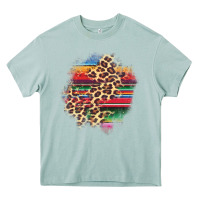 Arona serape leopard patch Heavy Core Tee - AdoDesignShop
