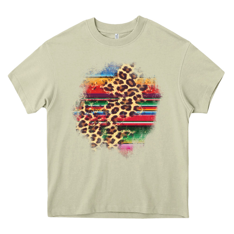 Serape Leopard Patch Heavy Core Tee by AdoDesignShop | Teevron