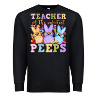 Black Easter Day Teacher of the sweetest peeps Premium Sweatshirt - OliviaCreatesArt
