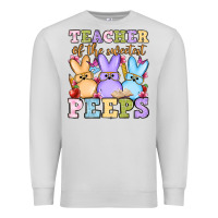 Dove Grey Easter Day Teacher of the sweetest peeps Premium Sweatshirt - OliviaCreatesArt