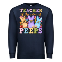 Navy Easter Day Teacher of the sweetest peeps Premium Sweatshirt - OliviaCreatesArt