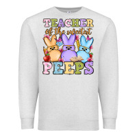 Oatmeal Heather Easter Day Teacher of the sweetest peeps Premium Sweatshirt - OliviaCreatesArt