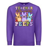 Purple Easter Day Teacher of the sweetest peeps Premium Sweatshirt - OliviaCreatesArt