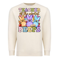 Sandshell Easter Day Teacher of the sweetest peeps Premium Sweatshirt - OliviaCreatesArt