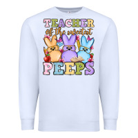 White Easter Day Teacher of the sweetest peeps Premium Sweatshirt - OliviaCreatesArt