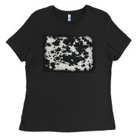 Black cowhide background Ladies Tee - AdoDesignShop