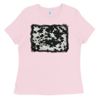 Bubblegum Pink cowhide background Ladies Tee - AdoDesignShop