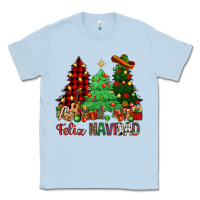 Dusty Blue Feliz Navidad Classic Tee - NancyCooperArtShop