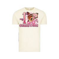 Vintage Arctic my first christmas pink reindeer Vintage Tee - MaliasSmallBusiness