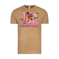 Vintage Camel my first christmas pink reindeer Vintage Tee - MaliasSmallBusiness