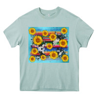 Arona serape cowhide sunflower Heavy Core Tee - AdoDesignShop