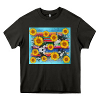 Asphalt serape cowhide sunflower Heavy Core Tee - AdoDesignShop