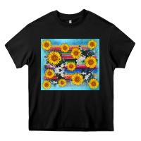 Black serape cowhide sunflower Heavy Core Tee - AdoDesignShop