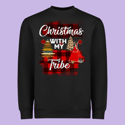 Christmas With My Tribe Heavyweight Sweatshirt Designed By Bettercallsaul
