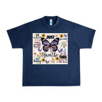 Navy just breathe Urban Heavy Tee - JahusDesignShop