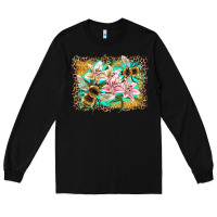 Black bees and lilies with leopard Long Sleeve Tee - Artiststas