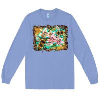 Colony Blue bees and lilies with leopard Long Sleeve Tee - Artiststas
