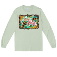 Matcha bees and lilies with leopard Long Sleeve Tee - Artiststas