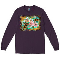 Plum bees and lilies with leopard Long Sleeve Tee - Artiststas